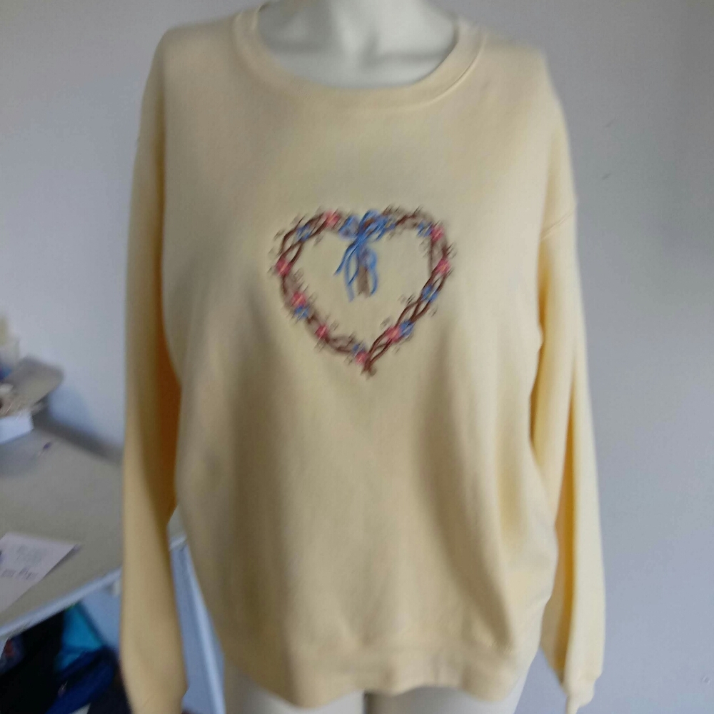 Handmade embroidered sweatshirt